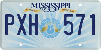 MS license plate PXH571