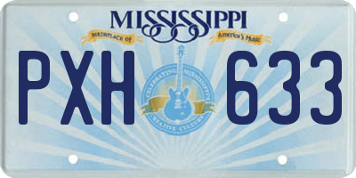 MS license plate PXH633