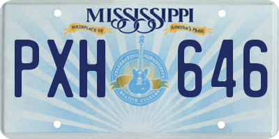 MS license plate PXH646