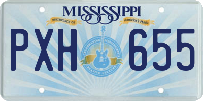 MS license plate PXH655