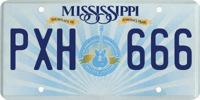 MS license plate PXH666