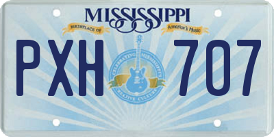 MS license plate PXH707