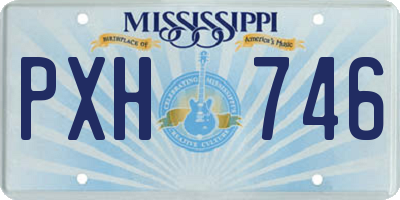 MS license plate PXH746