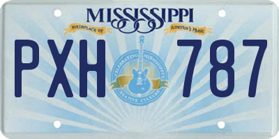 MS license plate PXH787