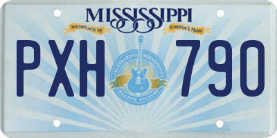 MS license plate PXH790