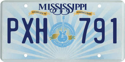 MS license plate PXH791