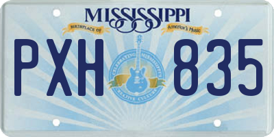MS license plate PXH835