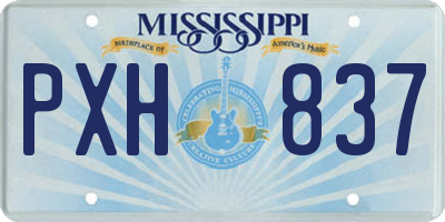 MS license plate PXH837