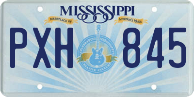 MS license plate PXH845