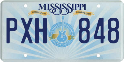 MS license plate PXH848