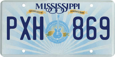 MS license plate PXH869