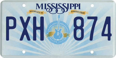 MS license plate PXH874