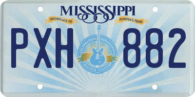 MS license plate PXH882