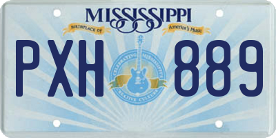 MS license plate PXH889