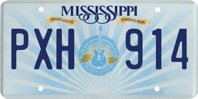 MS license plate PXH914