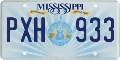 MS license plate PXH933