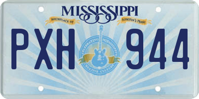 MS license plate PXH944