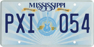 MS license plate PXI054