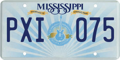 MS license plate PXI075