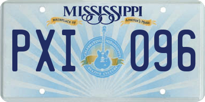 MS license plate PXI096