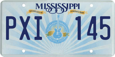 MS license plate PXI145