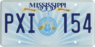 MS license plate PXI154