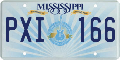 MS license plate PXI166
