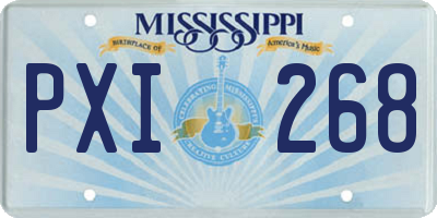 MS license plate PXI268