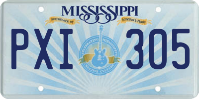 MS license plate PXI305