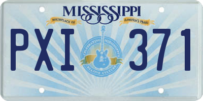 MS license plate PXI371