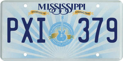 MS license plate PXI379