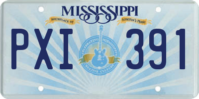 MS license plate PXI391