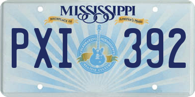 MS license plate PXI392