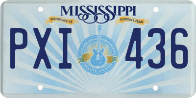 MS license plate PXI436