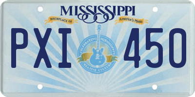 MS license plate PXI450