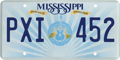 MS license plate PXI452