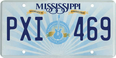 MS license plate PXI469