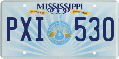 MS license plate PXI530