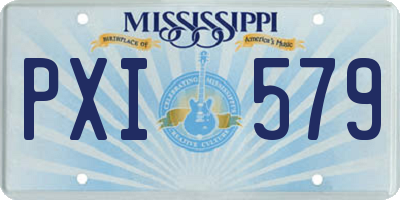 MS license plate PXI579