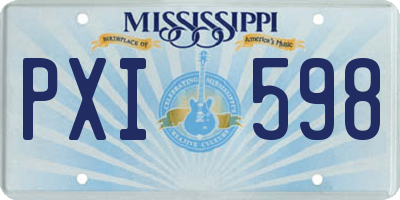 MS license plate PXI598