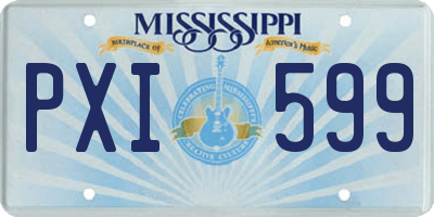 MS license plate PXI599