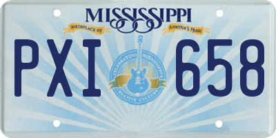 MS license plate PXI658