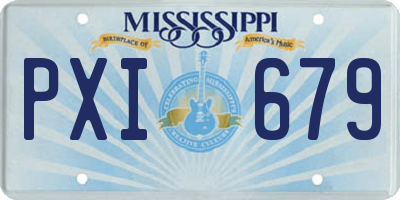 MS license plate PXI679
