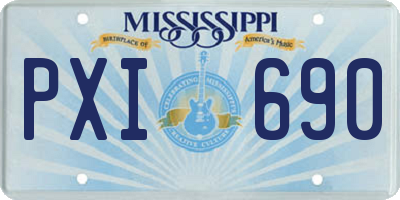 MS license plate PXI690