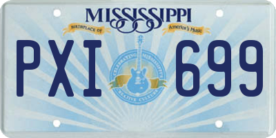 MS license plate PXI699