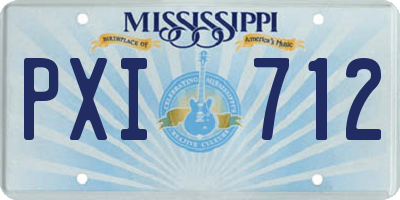 MS license plate PXI712