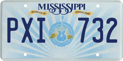 MS license plate PXI732