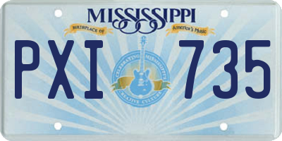 MS license plate PXI735