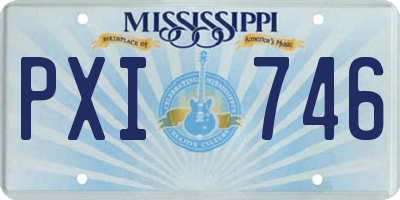 MS license plate PXI746
