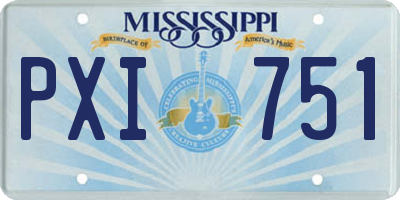 MS license plate PXI751